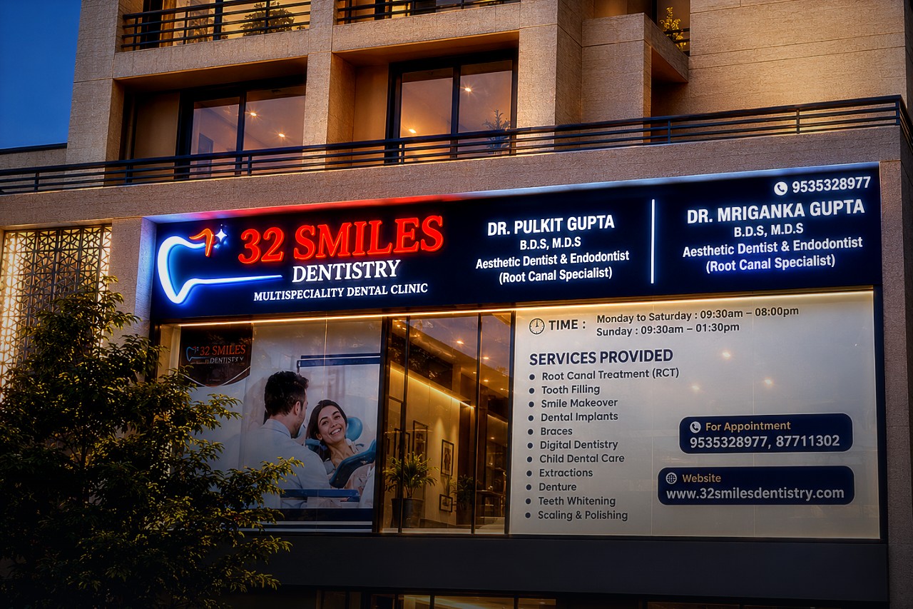 32 Smiles Glowing Sign Board by Aadlabs